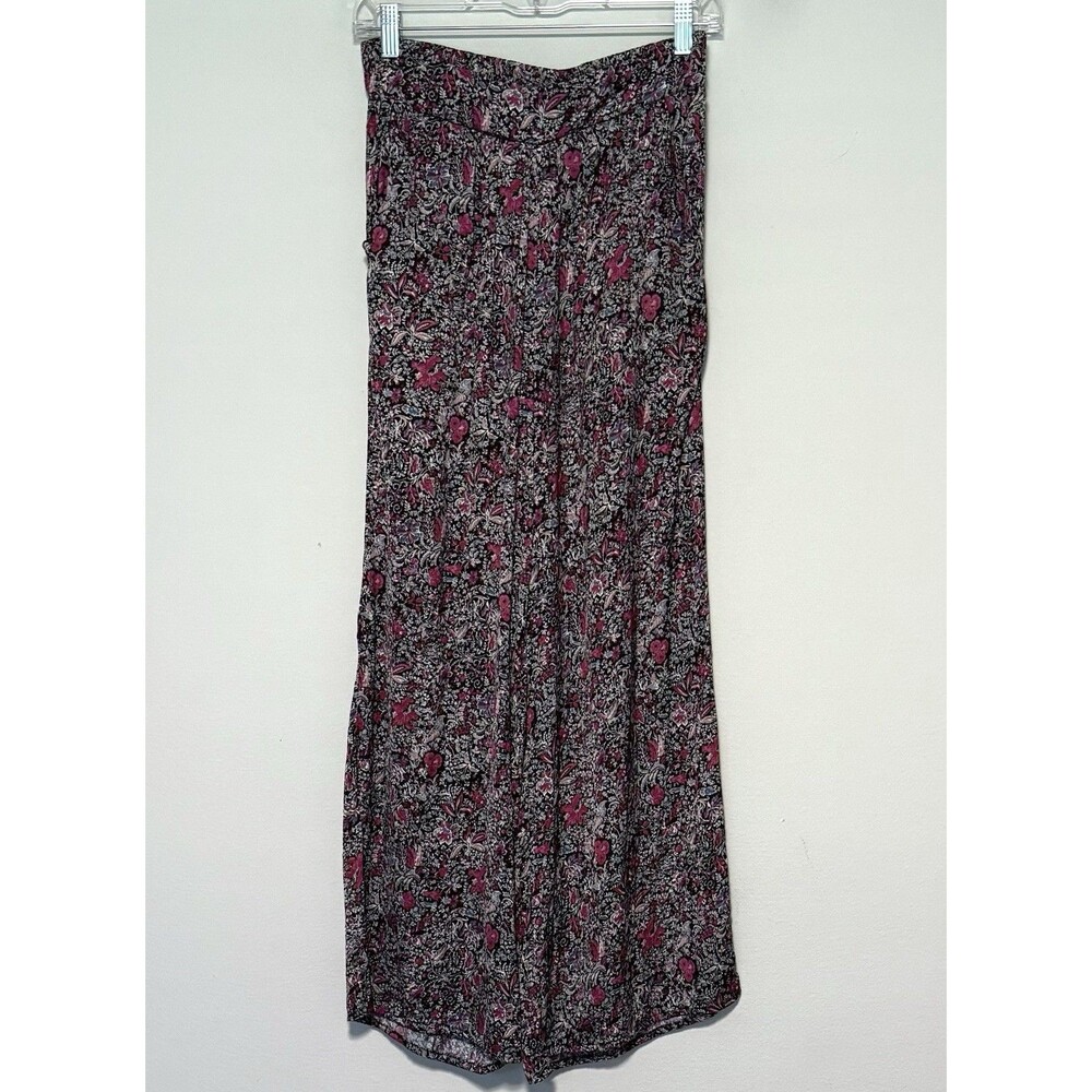 BCBGeneration Flowy Pants Sz S Pull-On Wide Leg Boho Floral